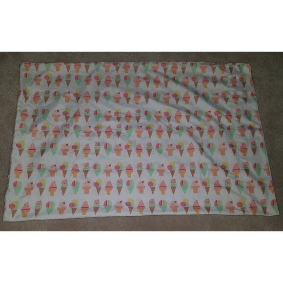 Pillowfort Ice Cream Cone Pillowcase Bedding Replacement 20x29 Pink Green Brown - Picture 3 of 6